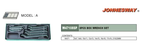 8PCS BOX WRENCH SET P/N: W47108SP