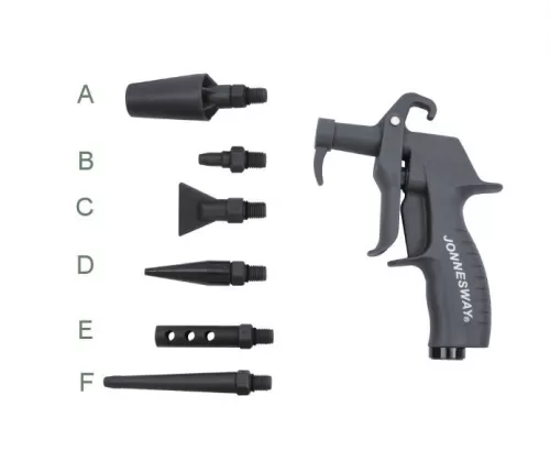 AIR BLOW GUN WITH 6PCS NOZZLES P/N: JAT-6905S