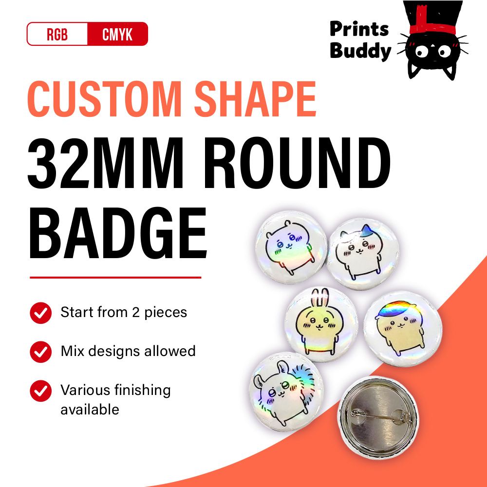 32mm Round Button Badge