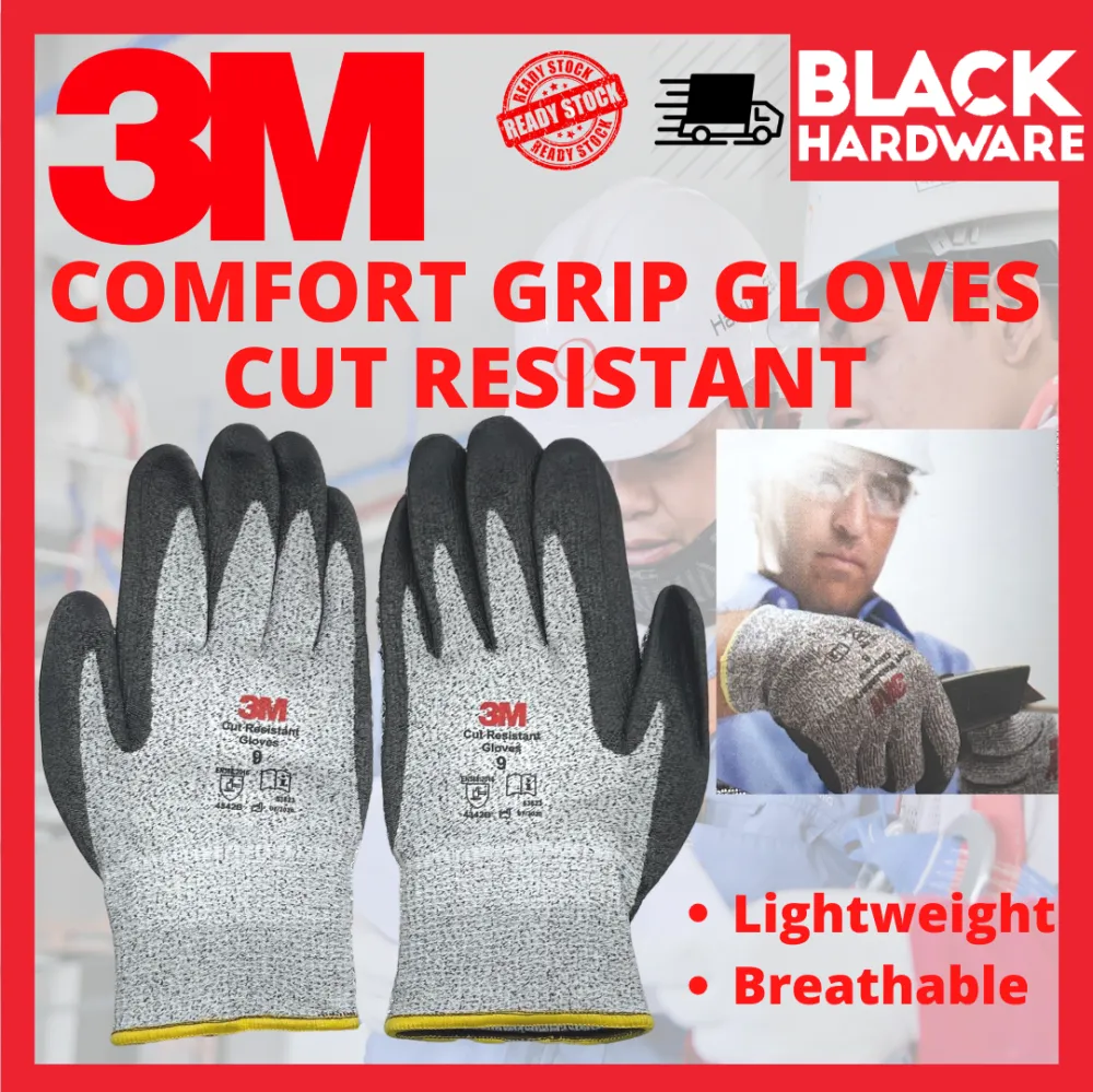 3M COMFORT GRIP GLOVES CUT RESISTANT