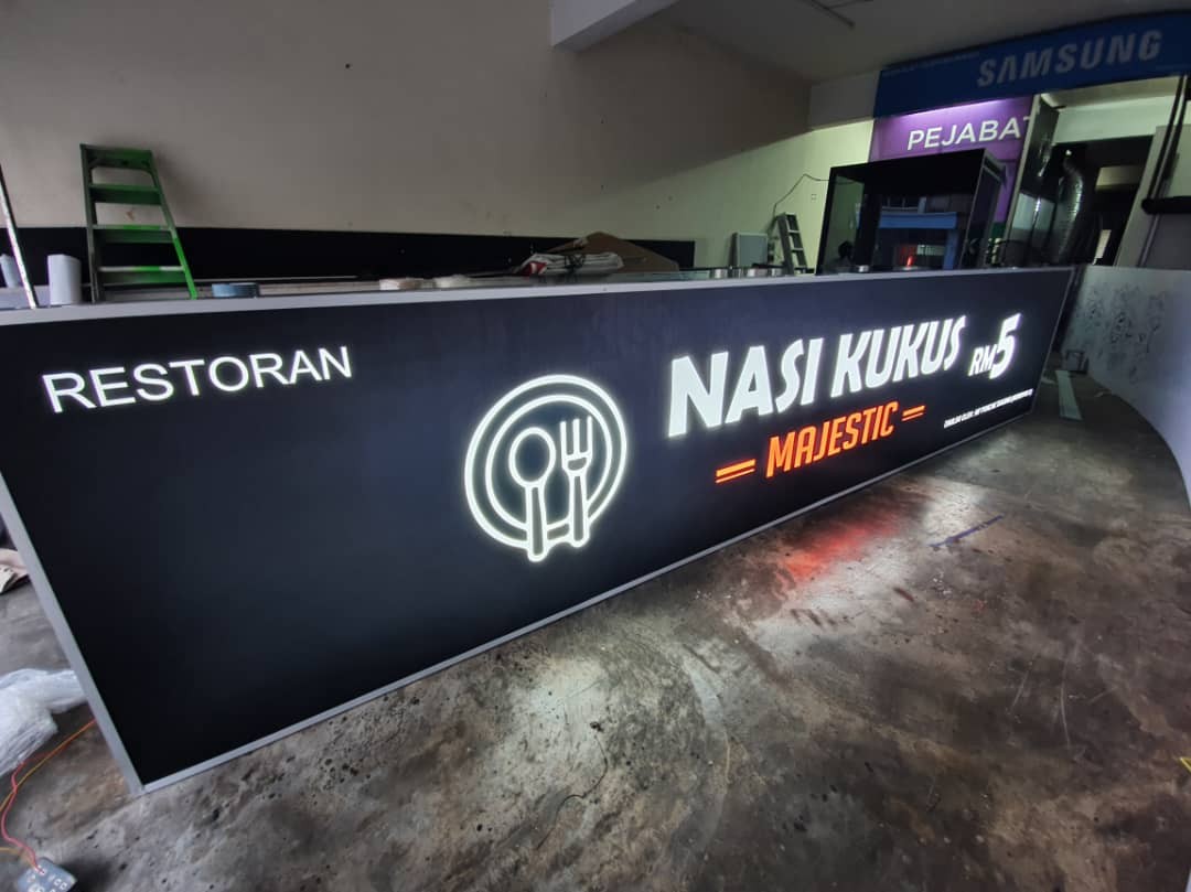 NASI KUKUS RESTORAN LIGHTBOX SIGNAGE AT KUALA LUMPUR 