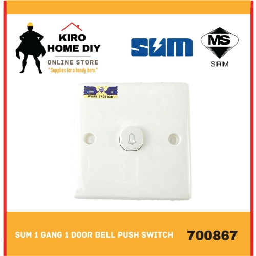 SUM 1 Gang 1 Doorbell Push Switch - 700867