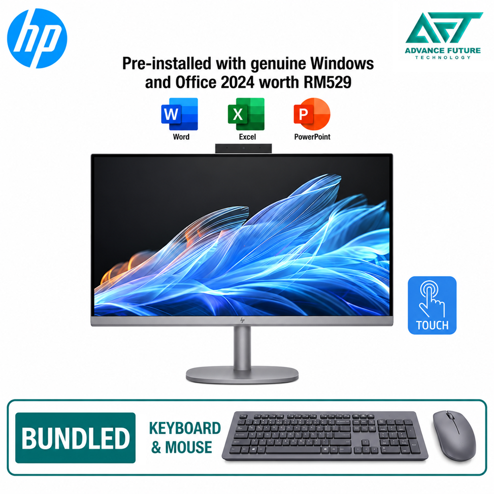 HP OmniStudio X 27-cs0016d 27" FHD Touch All-in-One Desktop PC Meteor Silver ( Intel Core Ultra 5 125H, 16GB, 1TB SSD, Intel, W11, H&S 2024&M365 )