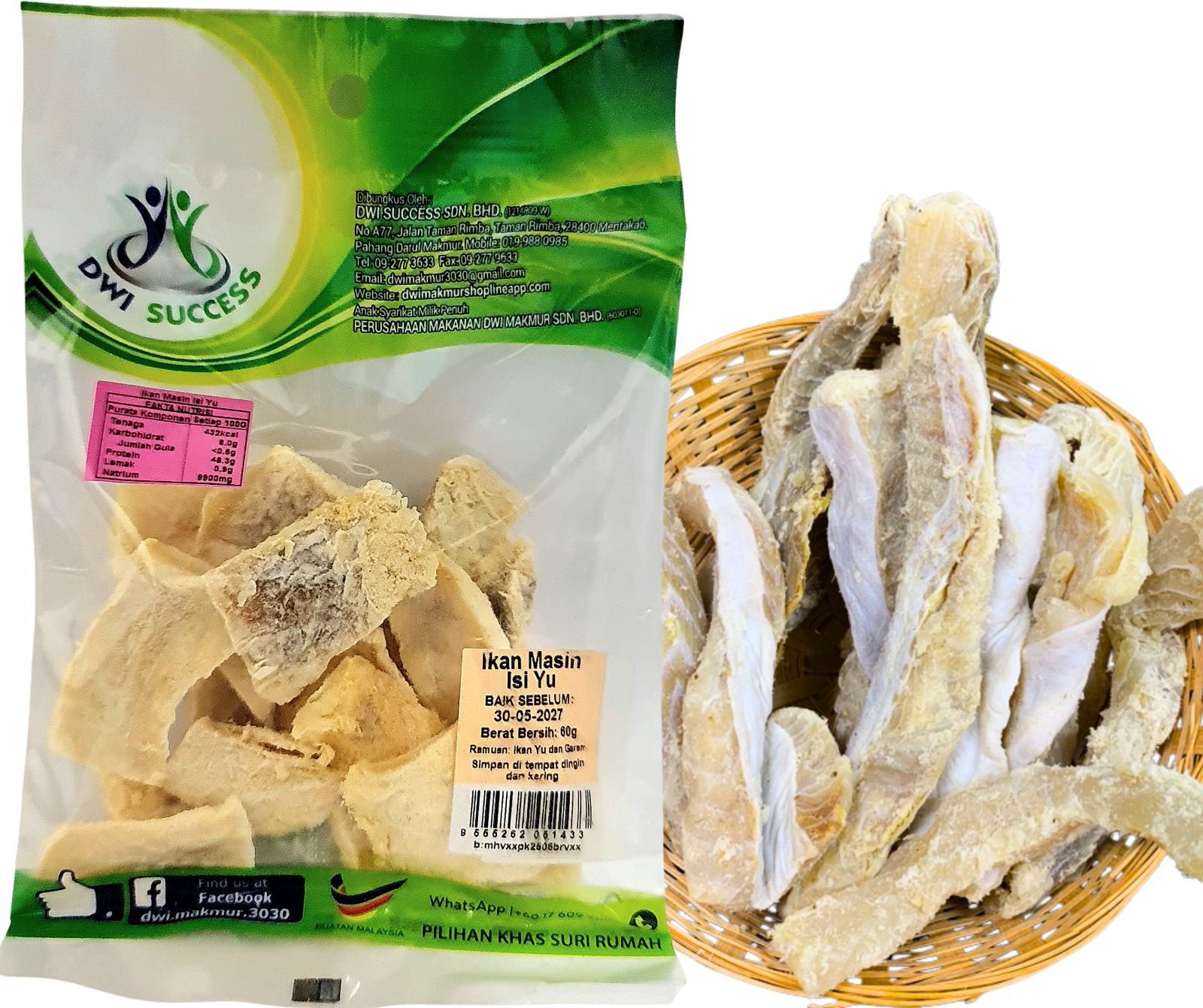 Ikan Masin Isi Yu 60G RM 5.50 X 5 UNITS C.Dwi Success