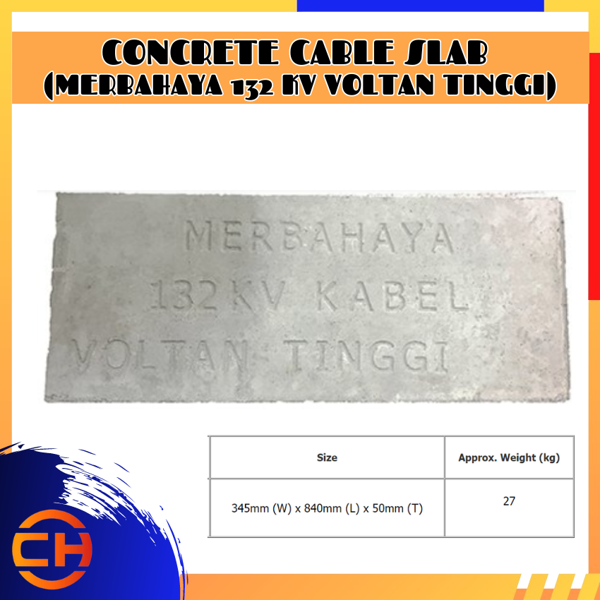 (PRE-ORDER) Concrete Cable Slab [MERBAHAYA 132KV KABEL VOLTAN TINGGI]