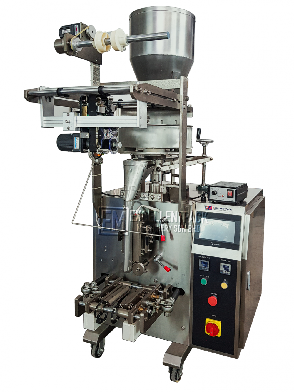 EM-280C | Powder / Granule | Volumetric Cup System | SACHET PACKAGING MACHINE