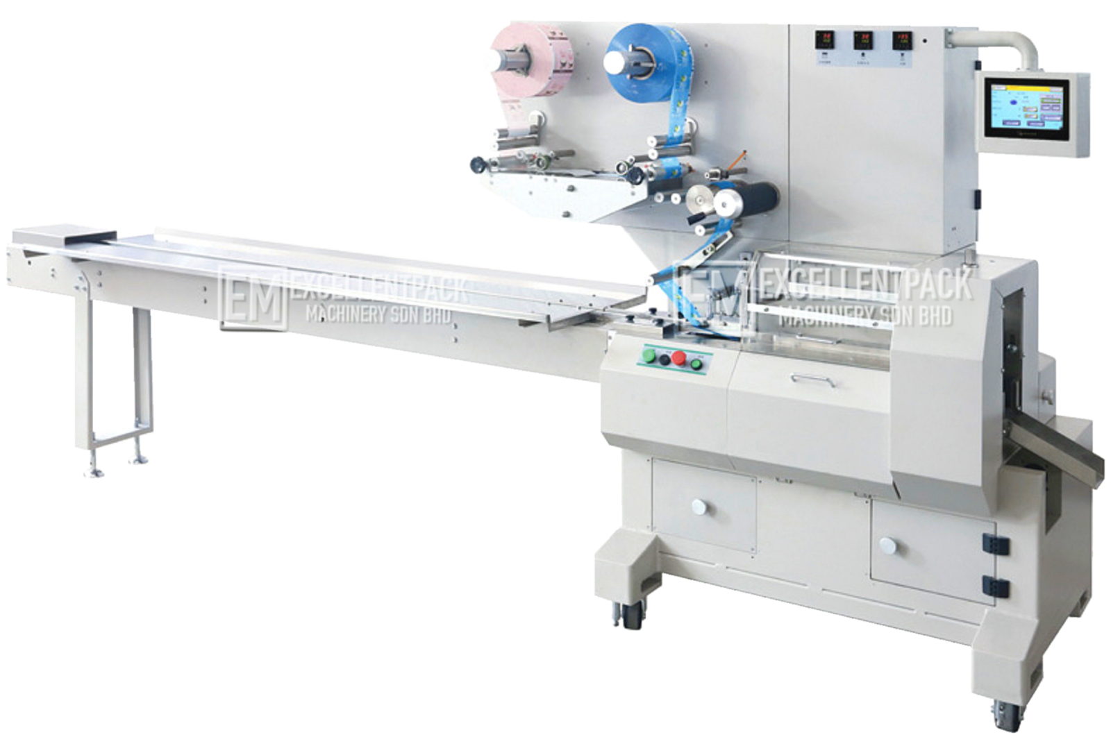 EM-560H | High Speed | Crackers / Marshmallow / Candies / Etc | HORIZONTAL PACKAGING MACHINE