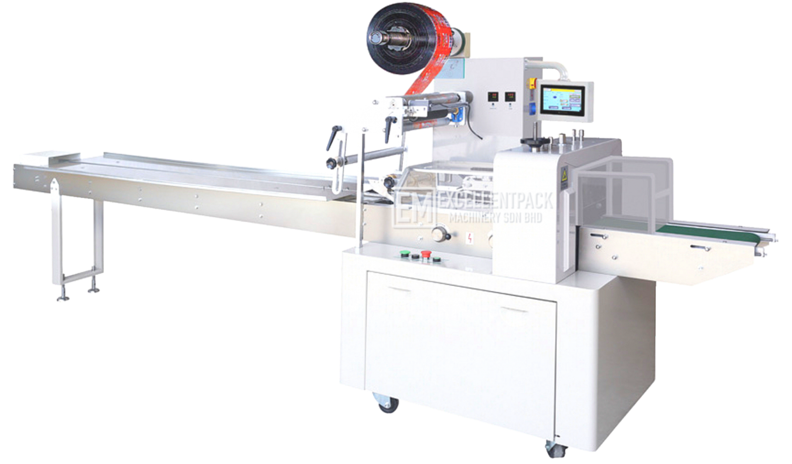 EM-480H | Solid Regular Object / Bread / Cake / Tissue Paper / Etc | HORIZONTAL PACKAGING MACHINE
