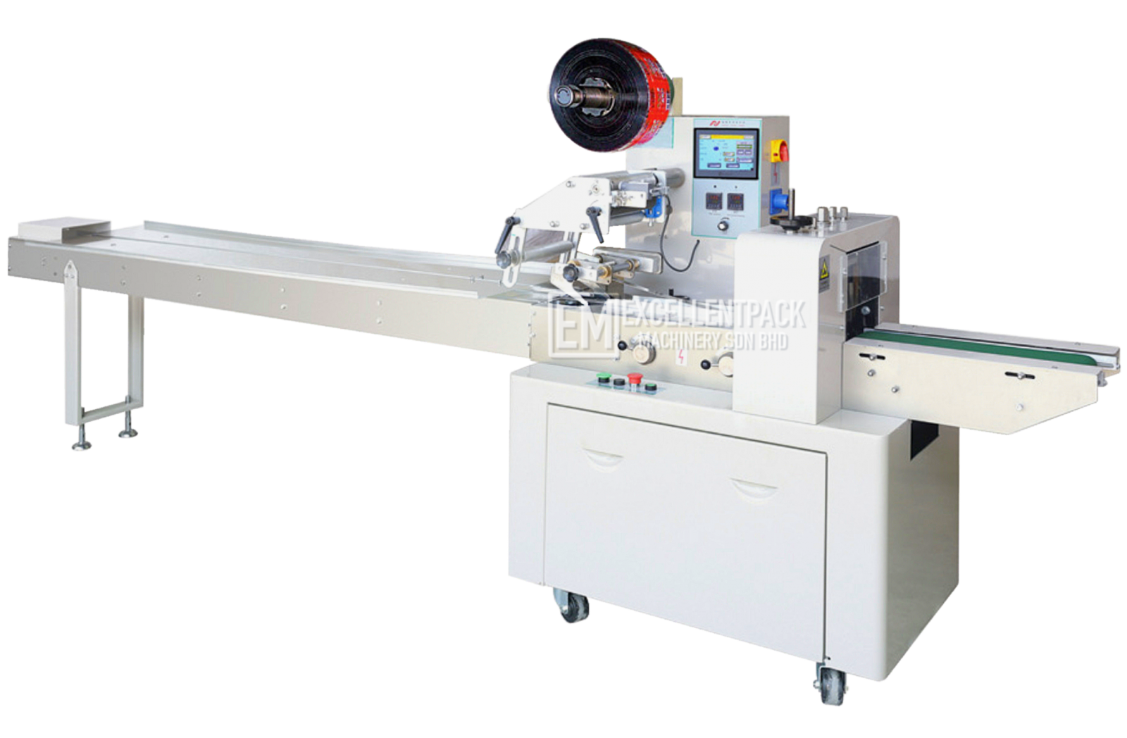 EM-250H | Solid Regular Object | Biscuits / Cookies / Candies / Bread / Cake / Etc | HORIZONTAL PACKAGING MACHINE