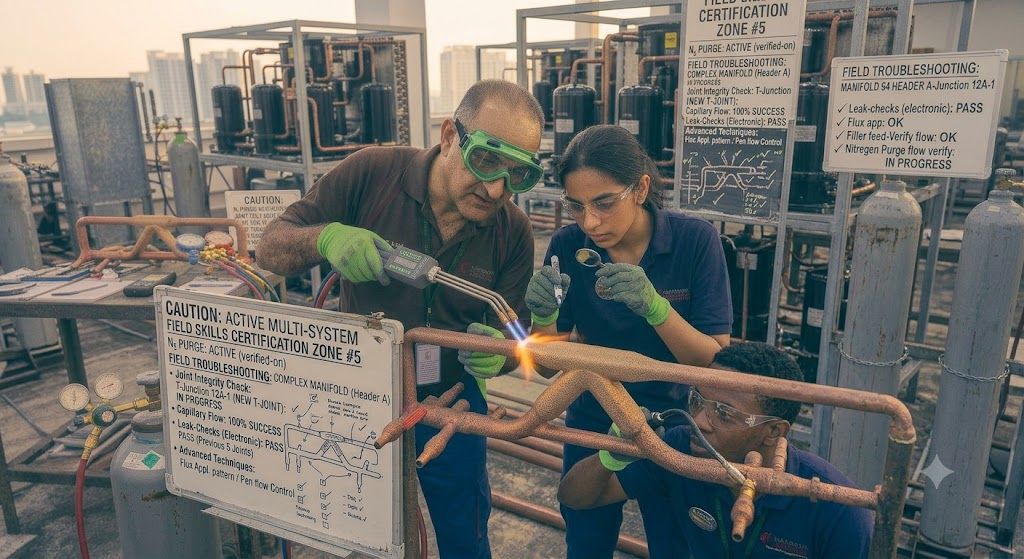 refrigeration installation brazing advanced skills