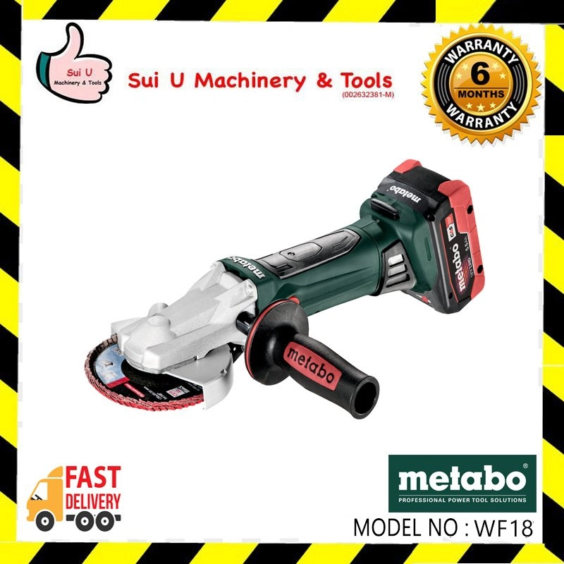 METABO WF18 LTX 125Q Angle Grinder Flat Head LTX 18V 125mm (5") 601306660