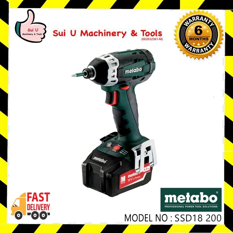 METABO SSD18 LTX 200 BL Impact Driver 150N.m 18V (Hex 1/4") 602396830