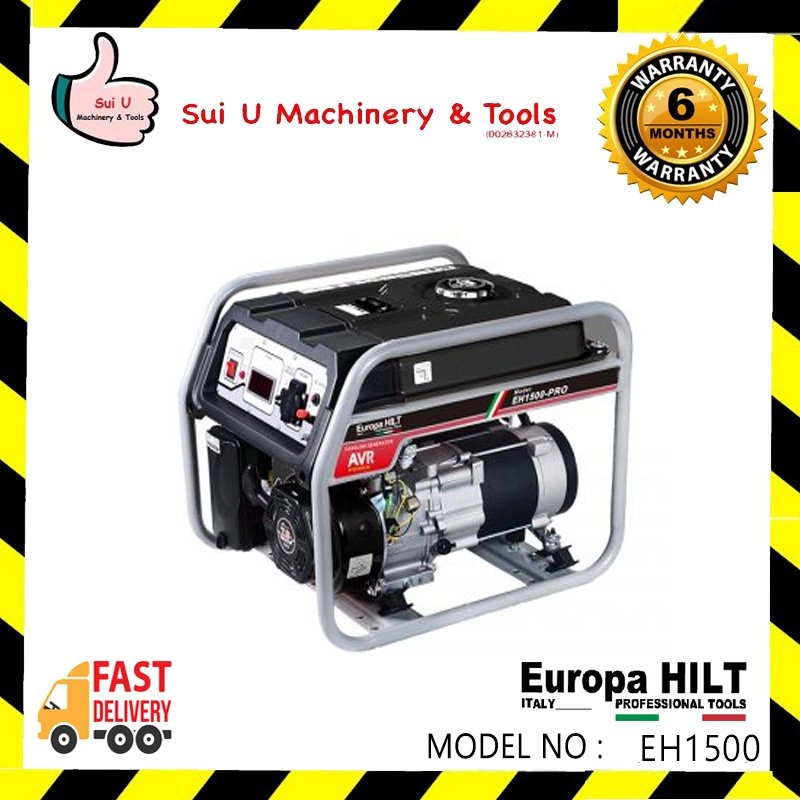 EUROPA HILT EH1500-PRO 3.5HP 4-stroke Gasoline Generator 1000W