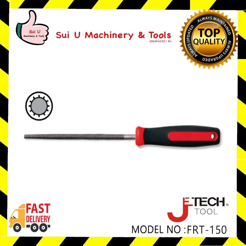 Jetech FRT-150 Half Round File c/w Handle (Bastard)