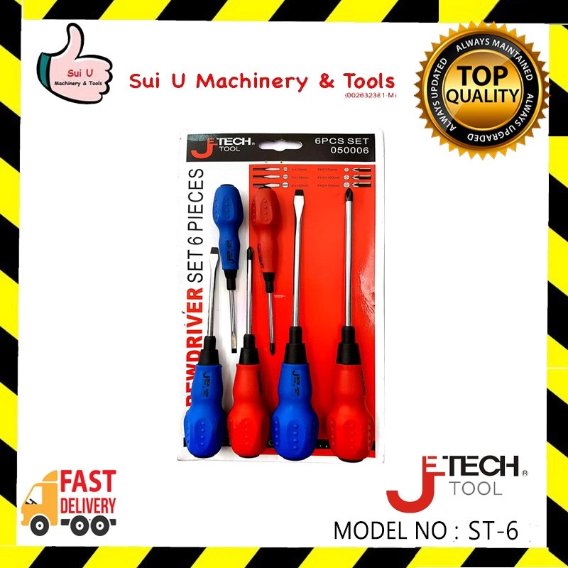 JETech ST-6 Softgrid Screwdriver Set 6pcs