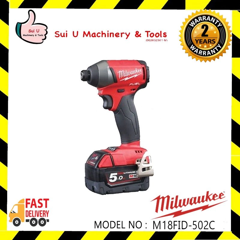 MILWAUKEE M18 FID-502C / FID2-501B Fuel 1/4" Hex Impact Driver 5.0Ah