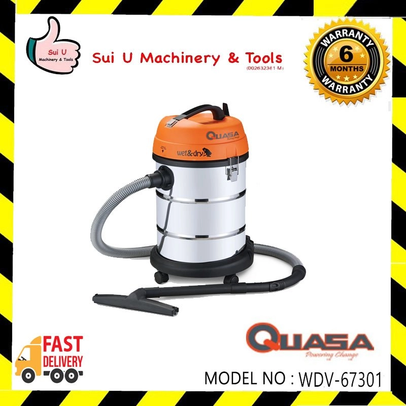 QUASA WDV-67301 Commercial Wet & Dry Vacuum Cleaner 1000W 30Litre