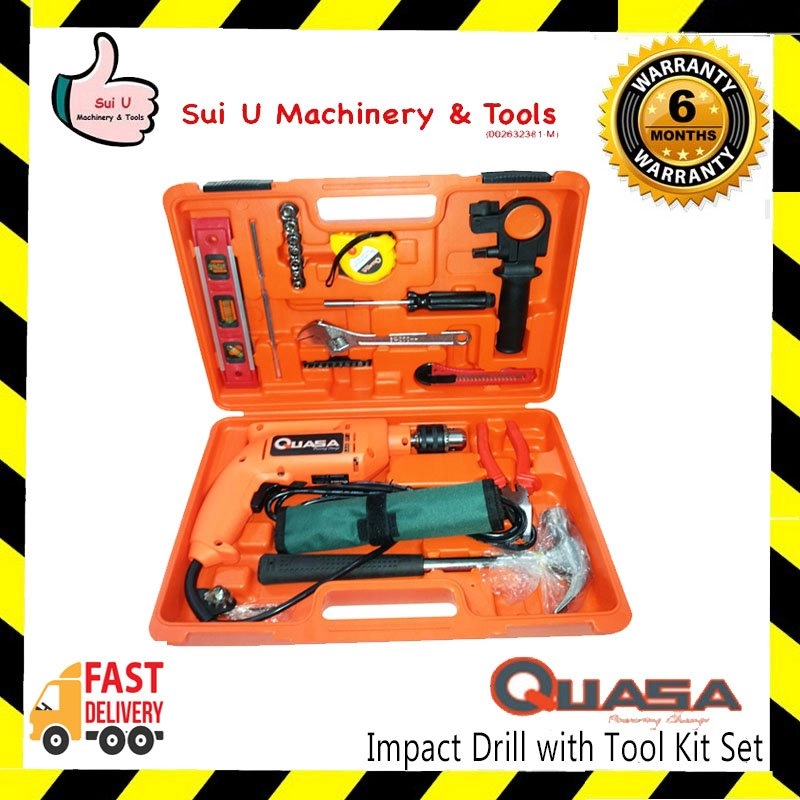 QUASA SVP-1355K Impact Drill with Tool Kit Set 550w 13mm