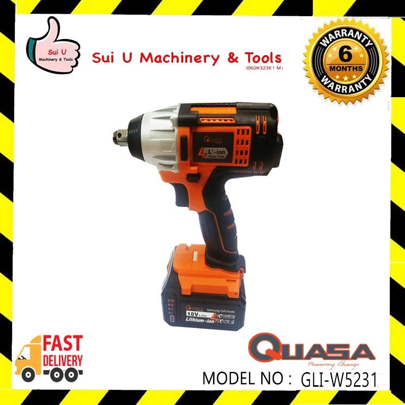 QUASA GLI-W5231 Cordless Impact Wrench 1/2" 18V