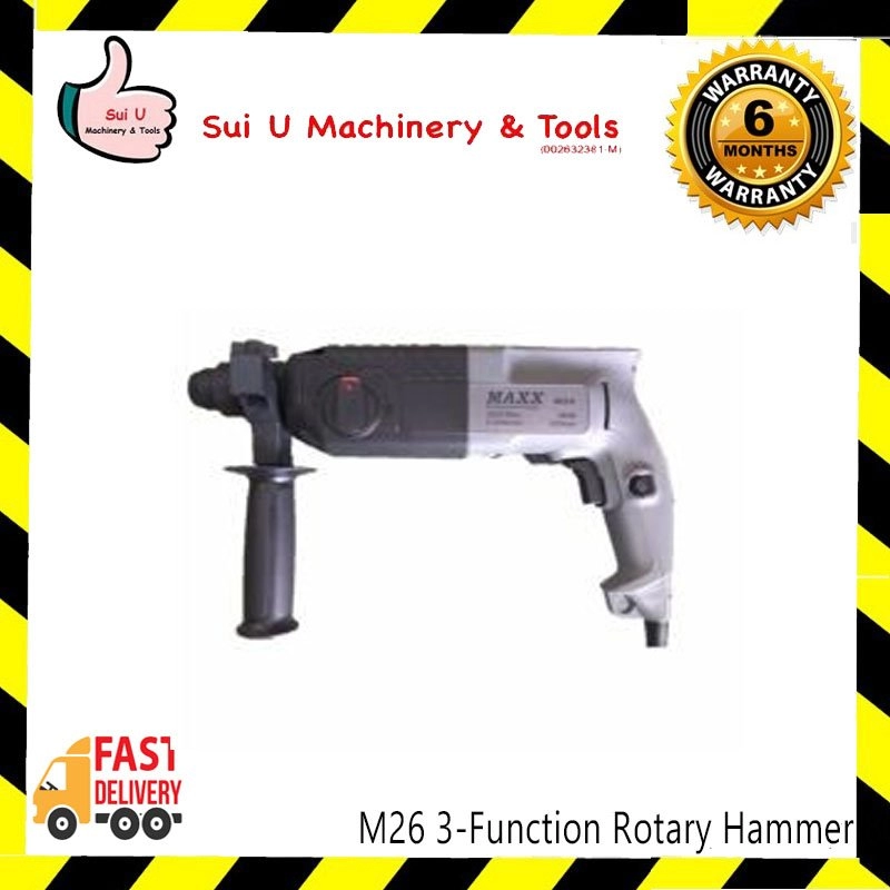 MAXX M26 3-Function Rotary Hammer 800w 26mm
