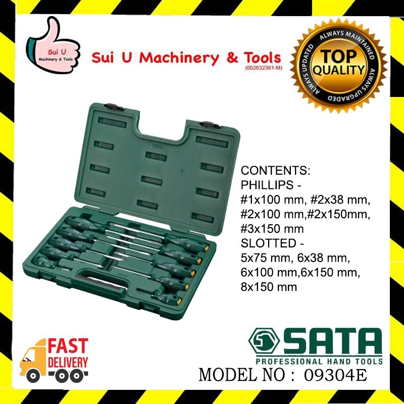 SATA 09304E 10 PCS A-series Combination Screwdriver Set