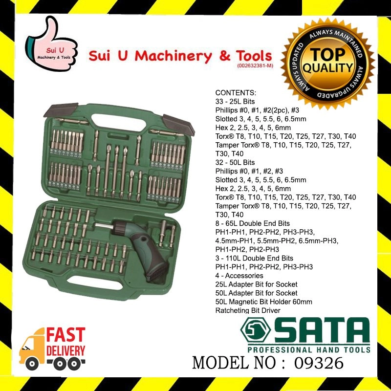 SATA 09326 80 PCS Ratcheting Screwdriver Set