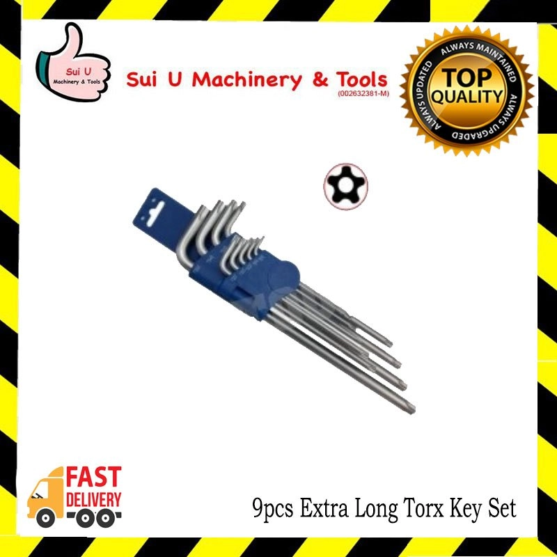 9pcs Extra Long Torx Key Set