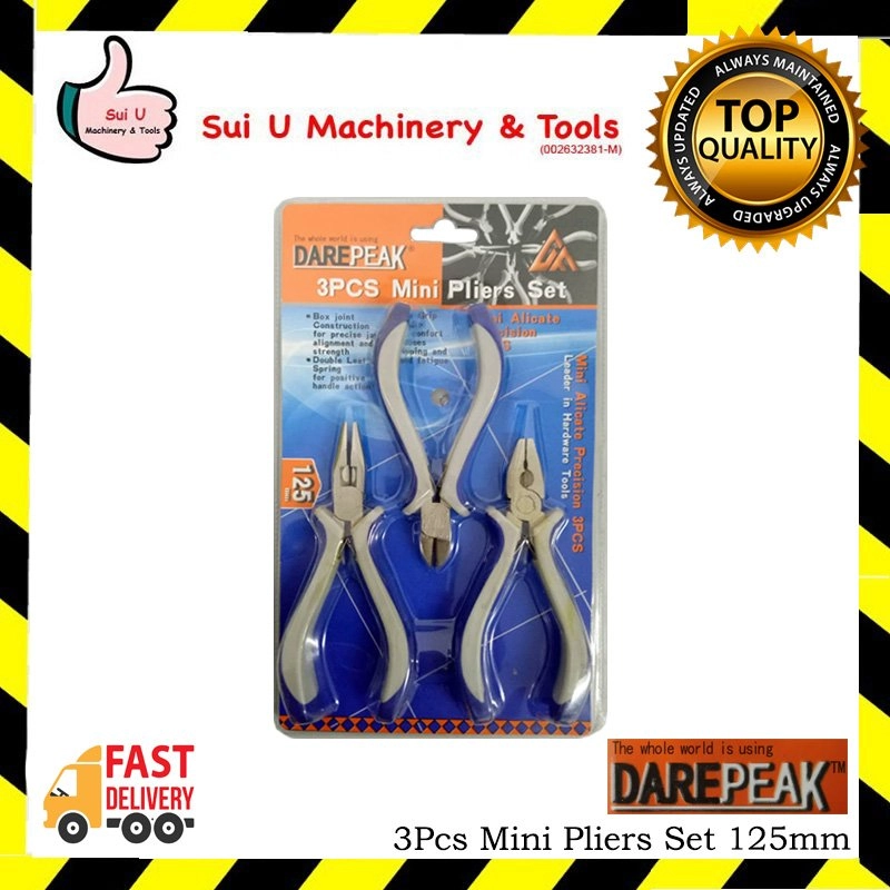 DAREPAEK 3pcs Mini Pliers Set 125mm