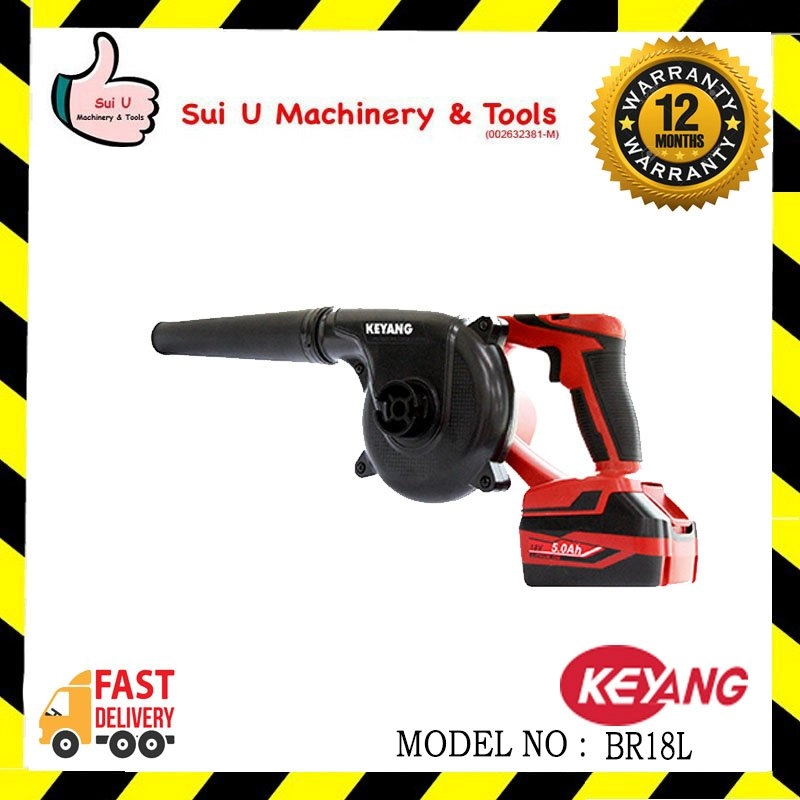 KEYANG BR18L 18V Cordless Blower with 2pcs 5.0ah Battery, Charger