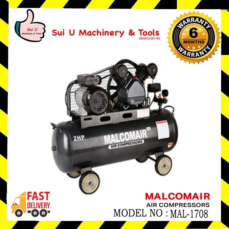 MALCOMAIR MAL1708  / MAL-1708 100L 2HP Air Compressor