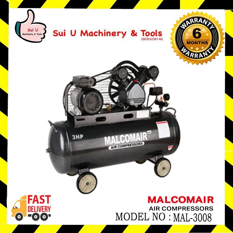 MALCOMAIR MAL3008 120L 3HP Air Compressor
