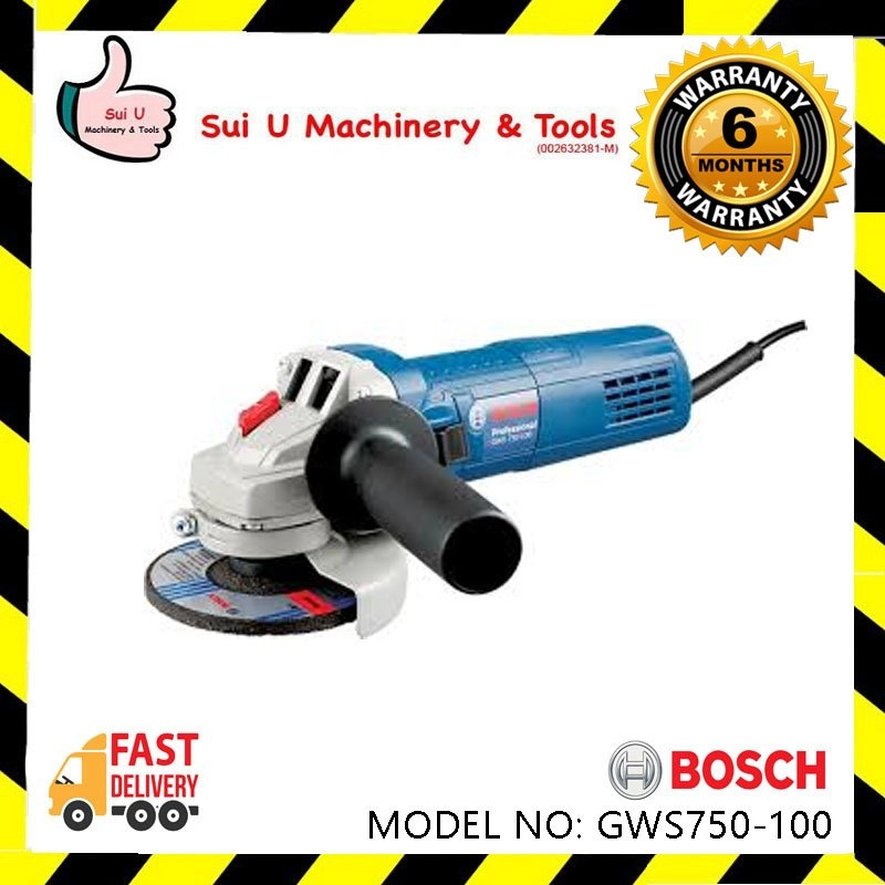 BOSCH GWS750-100 / GWS 750-100 Professional 4'' Angle Grinder (100mm) 750w