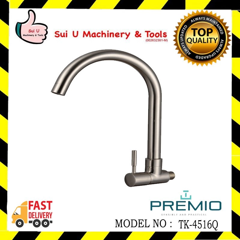 PREMIO TK-4516Q MATT FINISHED BRASS WALL SINK TAP (GRANDE) QUATOUR SERIES