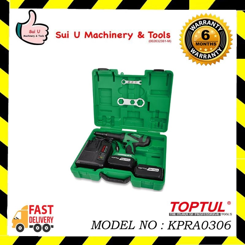 TOPTUL KPRA0306 Brushless Cordless Rivet Tool