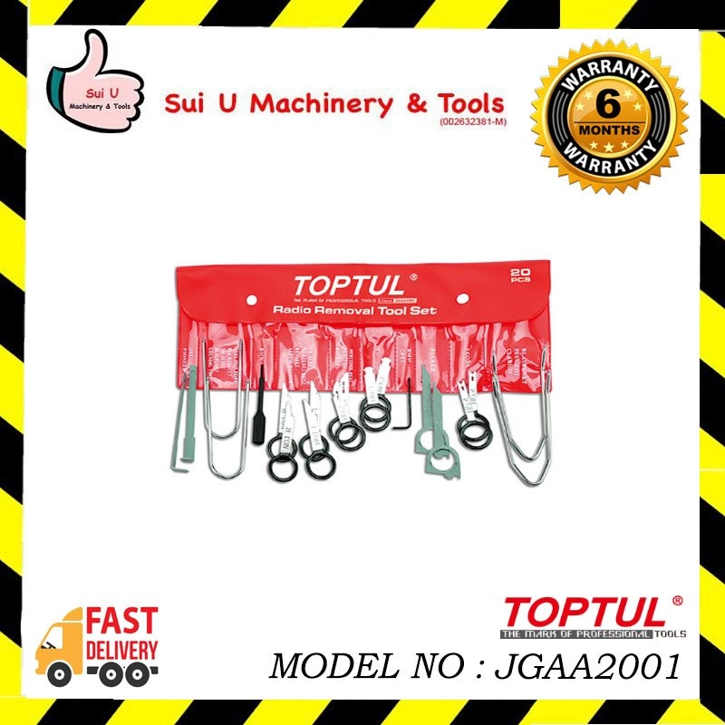 TOPTUL JGAA2001 20PCS Radio Removal Tool Set