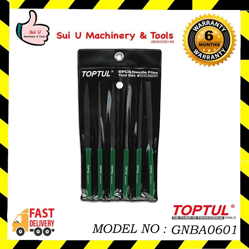 TOPTUL GNBA0601 6PCS Needle File Set