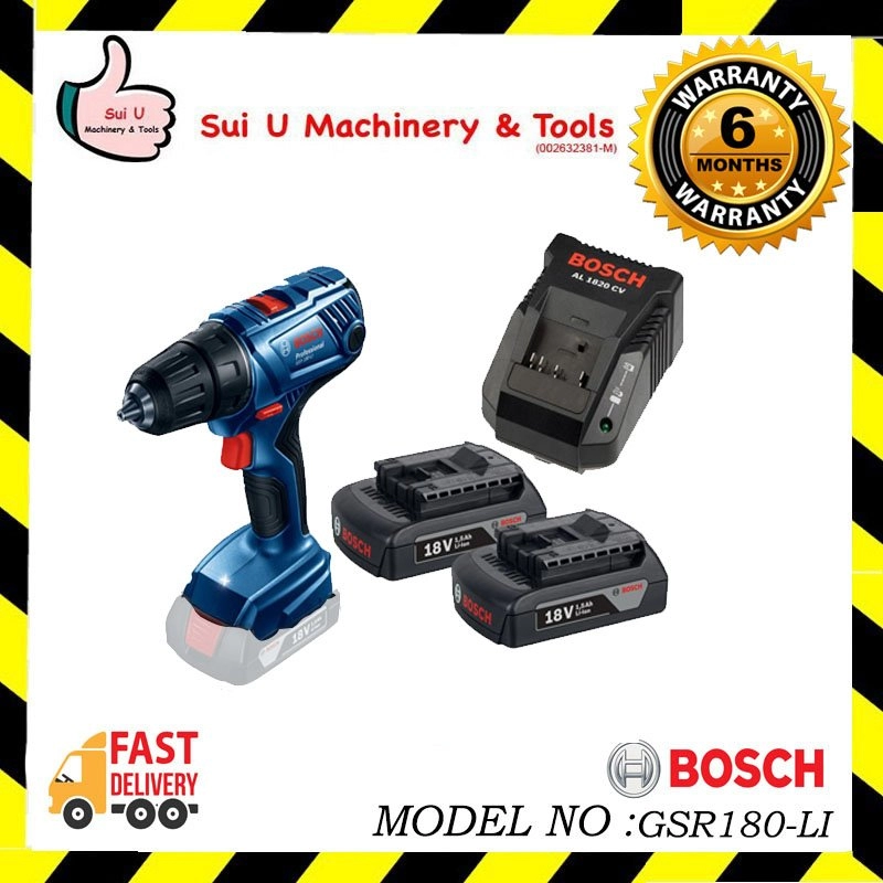 BOSCH GSR 180-LI / GSR180-LI 18V Cordless Drill 54NM 450rpm