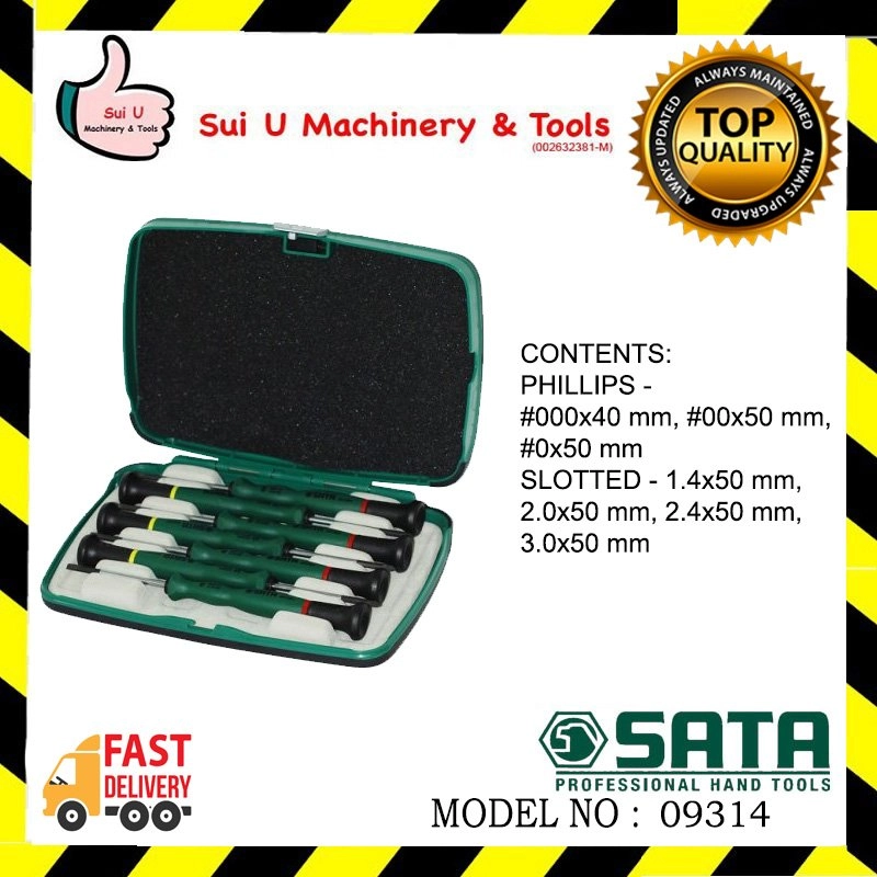 SATA 09314 7 PCS Precision Combination Screwdriver Set