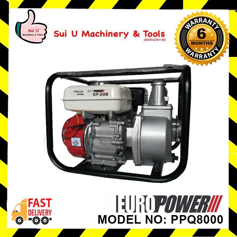 EUROPOWER PPQ8000 Gasoline Water Pump