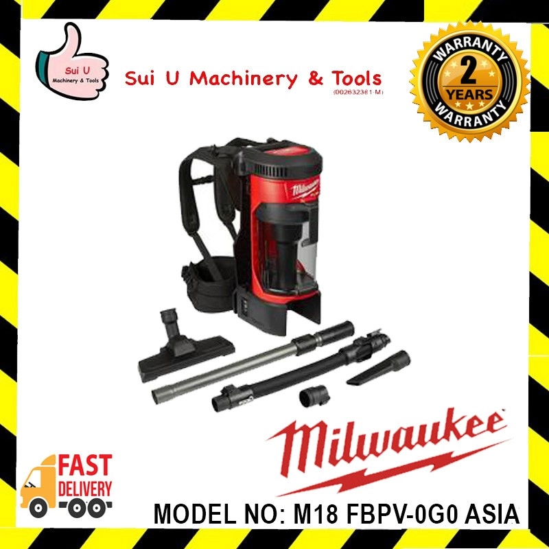 MILWAUKEE M18 FBPV-0G0 ASIA FUEL Backpack Vacuum with HEPA Filter (SOLO - NO BATTERY & CHARGER)