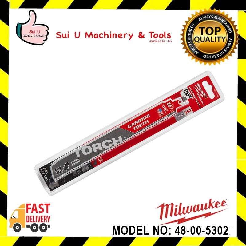 MILWAUKEE 48-00-5302 9" Carbide Torch 7 TPI Sawzall Blade (3PK)