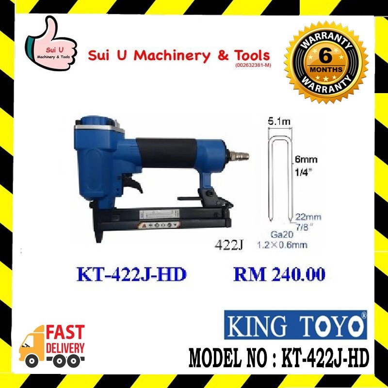 KING TOYO KT-422J-HD Air Nailer / Stapler 6-22mm