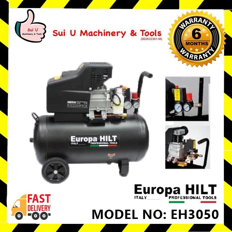 EUROPA HILT EH3050 50L 3HP Direct Driven Air Compressor 8Bar 2.2KW
