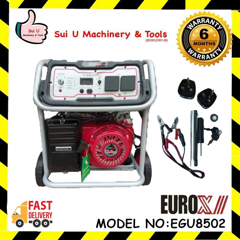 EUROX / EUROPOWER EGU8502 4-Stroke Gasoline Generator 7.0KW
