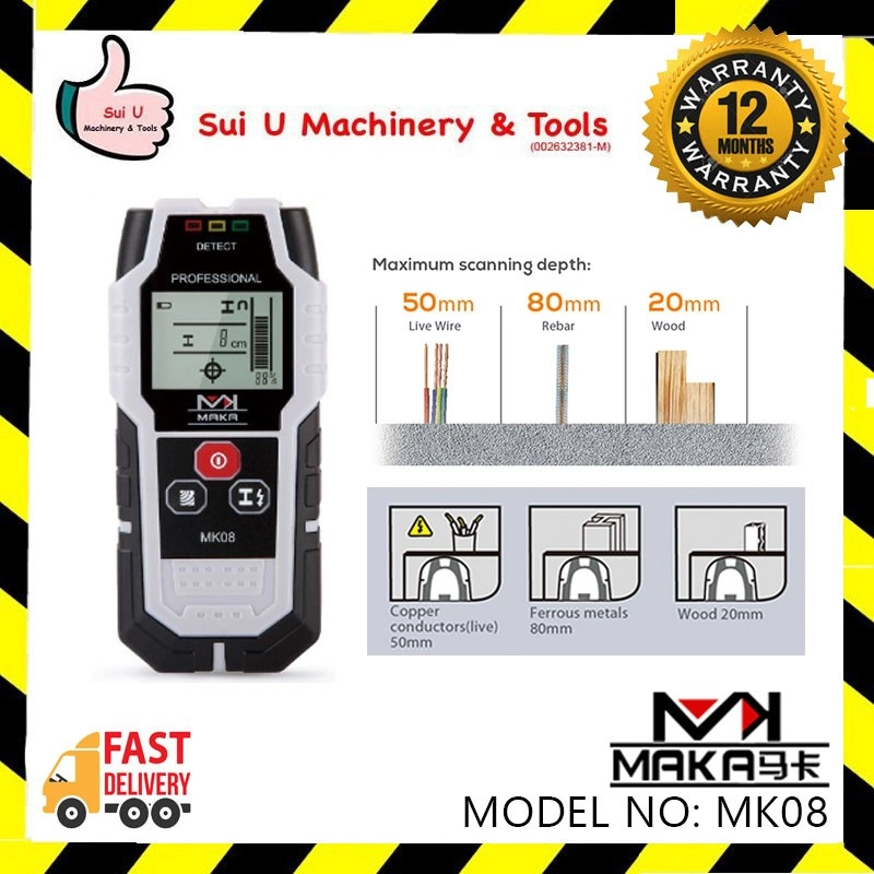 MAKA MK08 Wall detector (Metal + Live Wire)