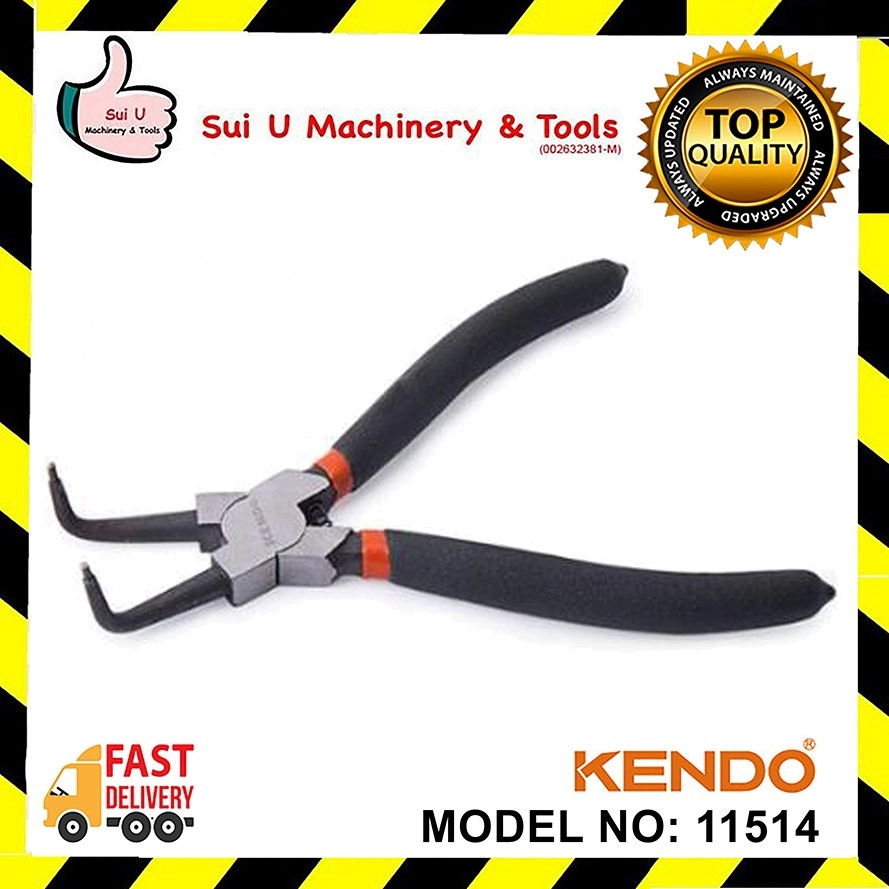 KENDO 11514 180MM / 7'' Internal Bent Circlip Plier