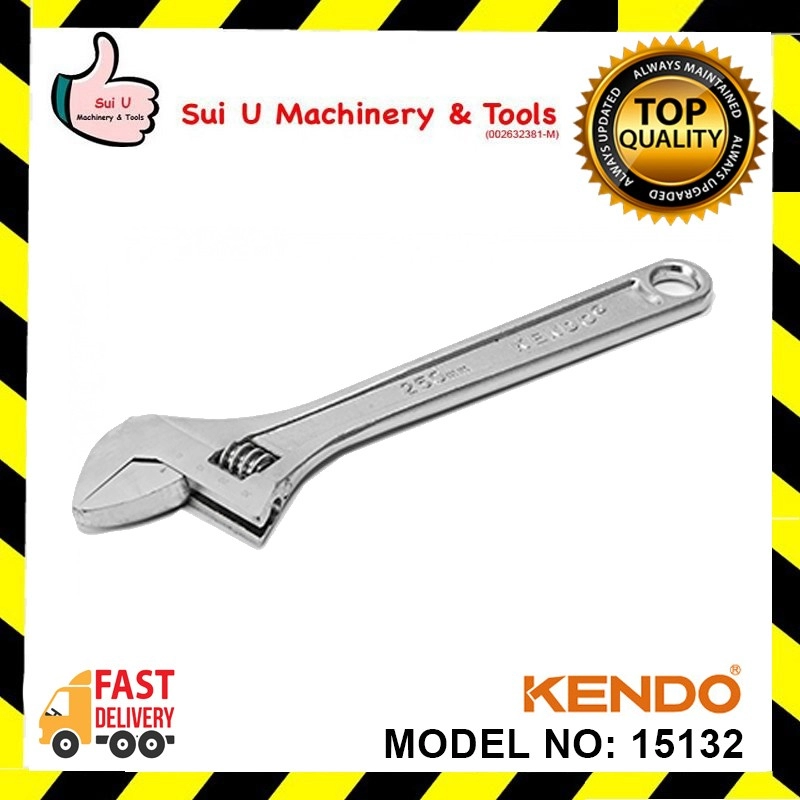 KENDO 15132 200mm Adjustable Wrench (Wide Opening)