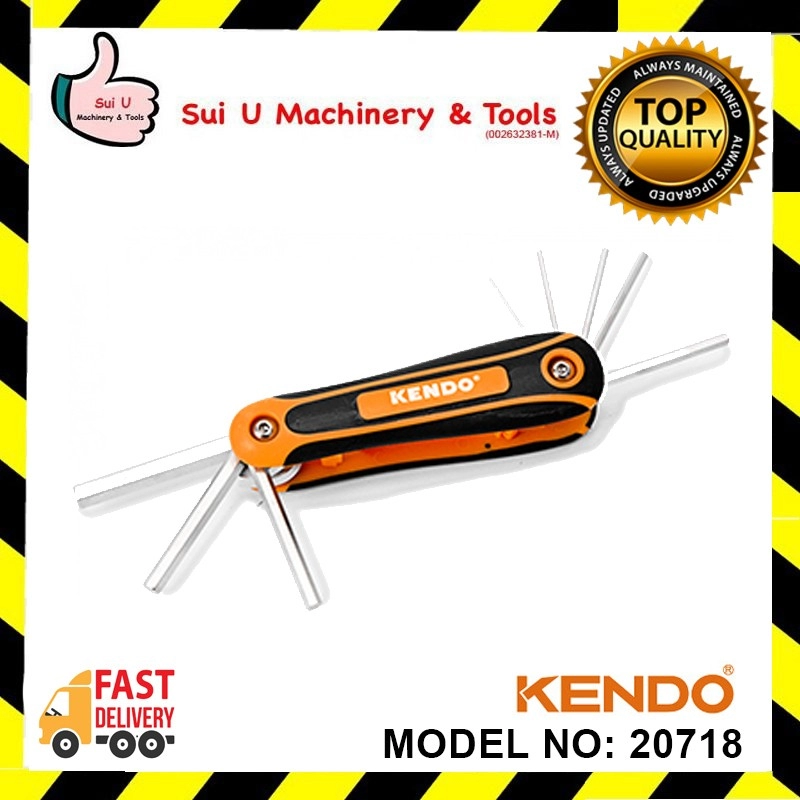KENDO 20718 8 PCS Folding Torx Key Set