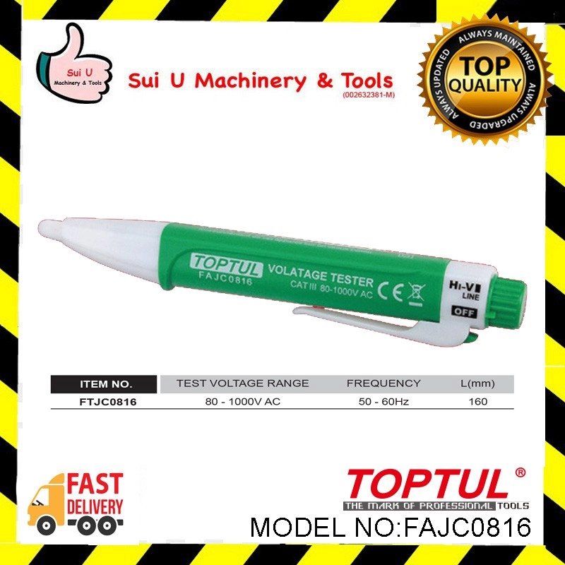 TOPTUL FAJC0816 80-1000V AC Non-Contact Voltage Tester