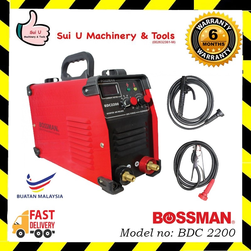 BOSSMAN BDC 2200 Inverter Welding Machine 220AMP c/w Accessories